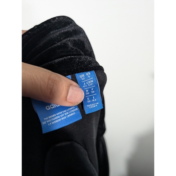 Adidas Womens Cropped Velour Track Jacket Black Sz S Y2K Blokette Sports - Picture 8 of 10